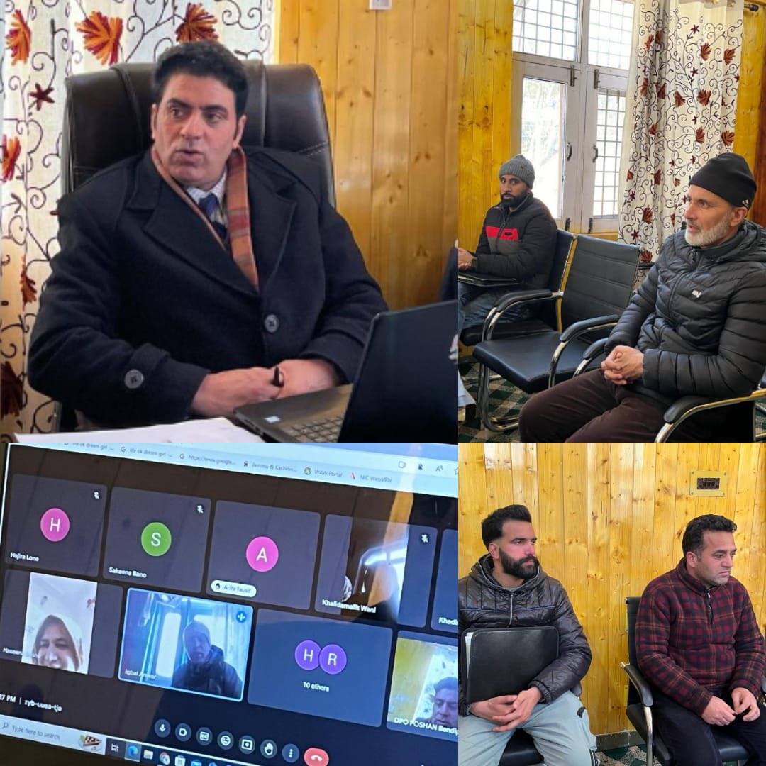 DPO Poshan Bandipora reviews functioning of the department and directs for immediate expenditure of funds released under various heads strictly as per the guidelines of relevant schemes. The meeting was attended by CDPO's Supervisors and other officials of the department.