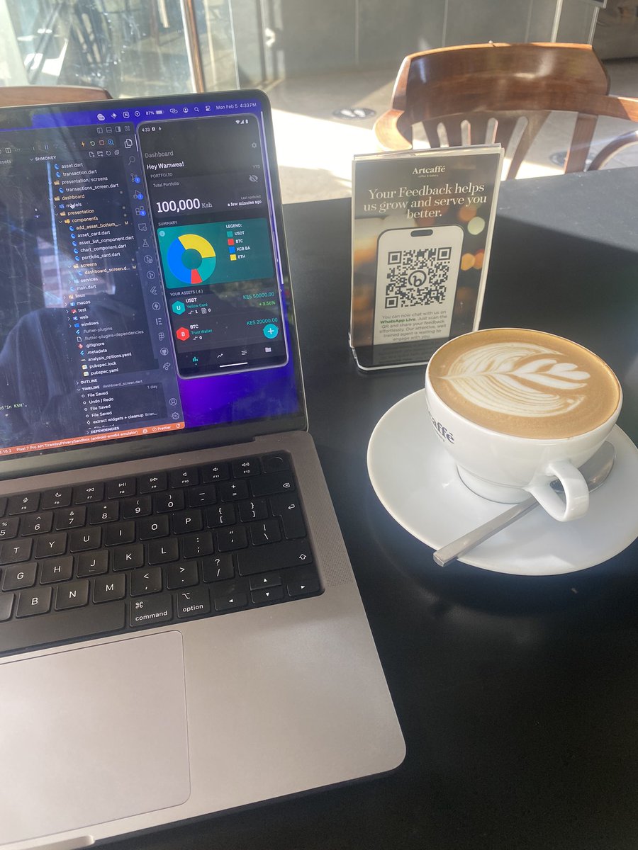 wamweaaa's tweet image. Were #softwareengineers, we build an entire office setup only to go work at nearby coffee shops 😂