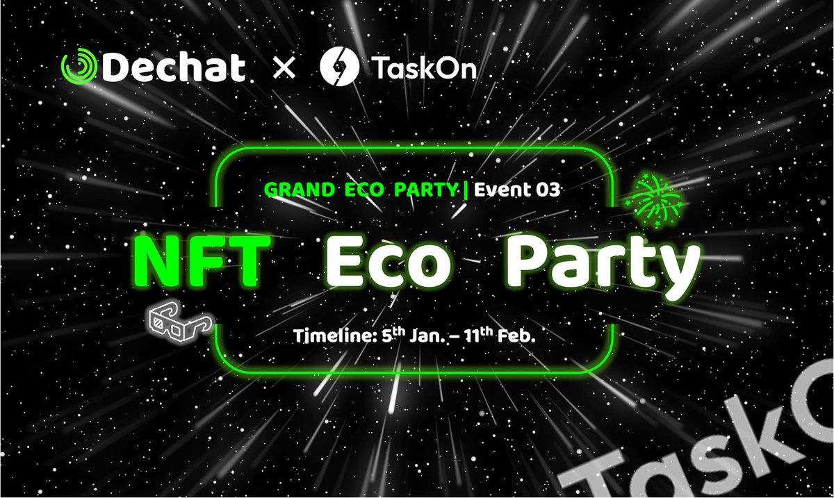 dechat_io's tweet image. 🌟 Dechat Eco Party's 3rd round is now LIVE on @taskonxyz  platform! 🌟 Get ready to dive into the excitement and earn loads of rewards! 🎁

Take part now👉: taskon.xyz/campaign/detai…

📢 In case you missed it, we've already distributed the rewards for @QuestN_com  and…