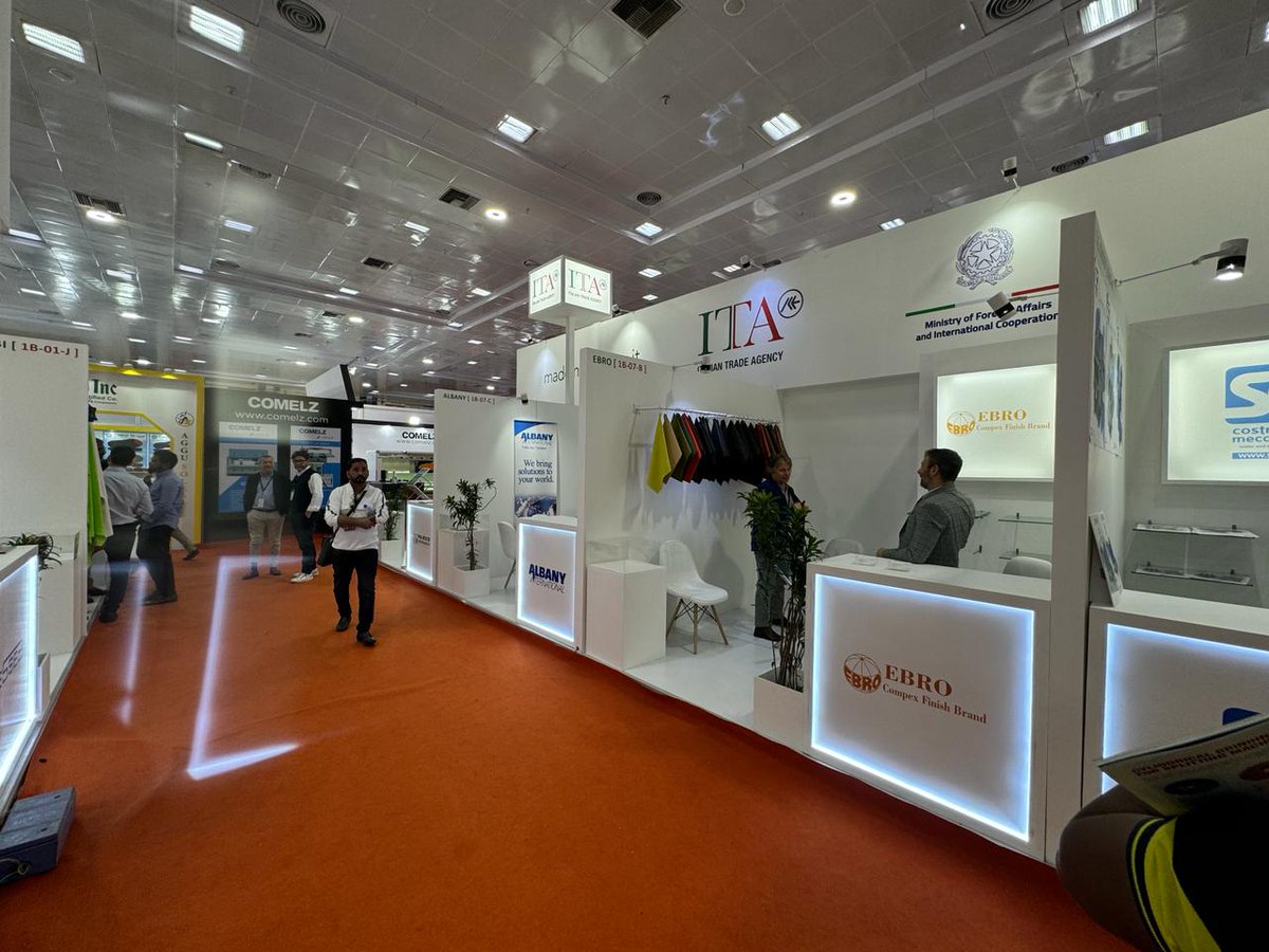 @ITANewDelhi , together with @assomac_italia, organized an Italian pavilion at IILF-India International Leather Fair, in Chennai, with 18 top 🇮🇹companies in the leather processing machinery industry. Italy is the🥈largest supplier of India with 10.2 mil € @ITAtradeagency