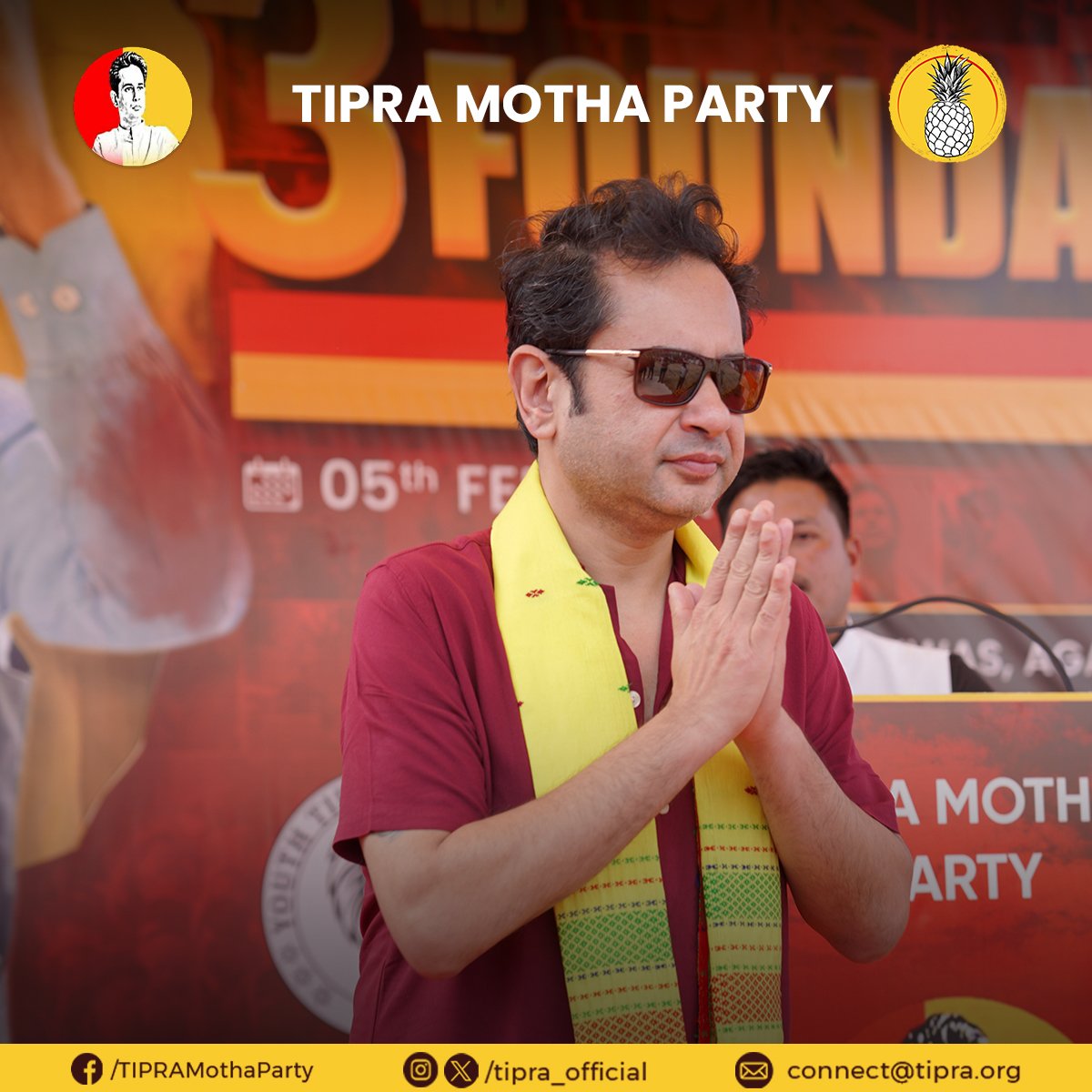 tipra_official's tweet photo. Glimpses from @tipra_official’s 3rd Foundation Day Program held today at Malancha Niwas, Agartala.
#TIPRA3rdFoundationDay
#TIPRA #THANSA
#TIPRAMothaLongLive
#BubagraLongLive
@PradyotManikya https://t.co/jsS1ISEcXI