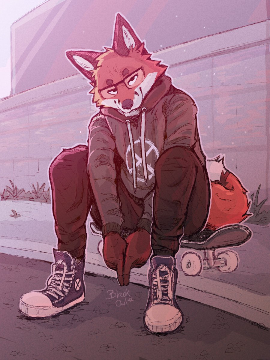 Trying out his new fit