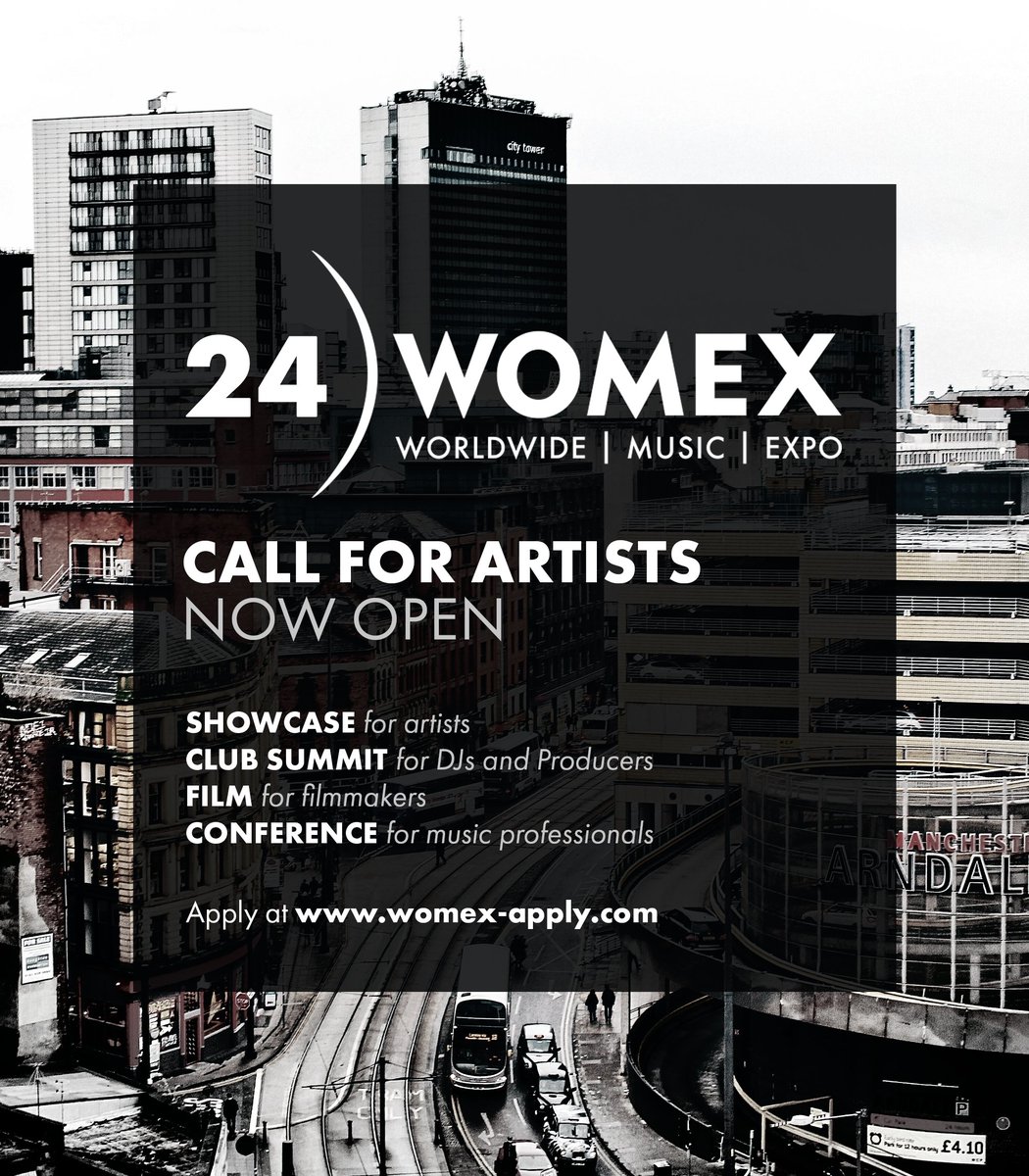 WOMEX Call for Artists applications for 2024 are now open. WOMEX 2024 runs from the 23rd to the 27th of October, and will be held in Manchester. 

Application closing date is March 1st. For more info, please see: birnamcd.com/womex-2024-cal…