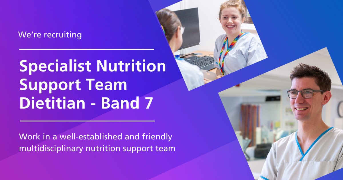 We're recruiting a Specialist Nutrition Support Team Dietitian, Band 7 <a href="/gloshospitals/">Gloucestershire Hospitals NHS Foundation Trust</a> 
Join our friendly nutrition support team and help shape and develop the department. Work as an autonomous practitioner in this specialist area. Apply now > bit.ly/3SKavJg
#Dietitianjob
