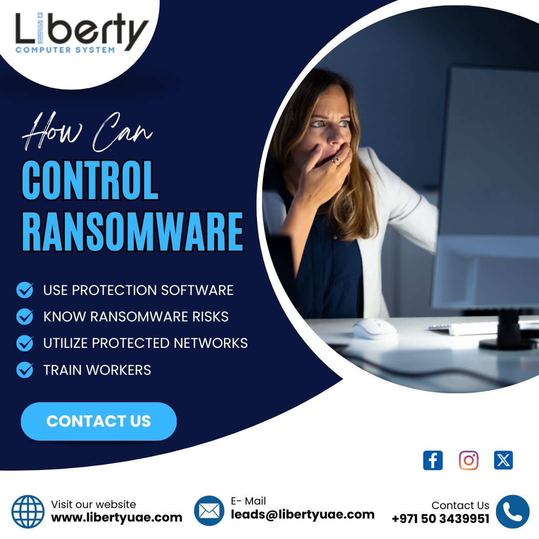 How Can Control Ransomware

🌐libertyuae.com

#libertycomputersystem #ransomware #ransomwaresecurity #ransomware #ransomwareattack #ransomwareprotection #ransomwarevirus #ransomwaresolution #ransomwarethreat #ransomwarenews #ransomwareprevention #ransomwaredatarecovery