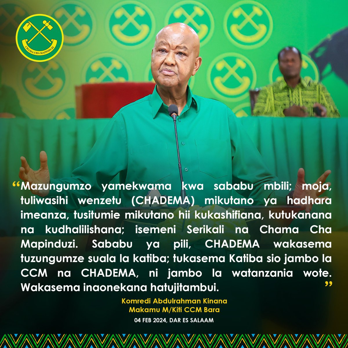 MmbettaJ's tweet photo. @godbless_lema #SafiSana viongozi wetu ,,,#PigeniHapoHapo sounds zishaanza kuhit🔥👇✌️✌️✌️💪

......Yaani CCM inakufa huku ikiwa inatapatapa,,Bahati mbaya sana ninayoiona CCM kwasasa haina wale Wazee wenye #hekma na maono katika Taifa ,Tuna Wazee ambao wamekubali kusaliti Utaifa 7bu ya UBINAFSI https://t.co/iIrm29999A