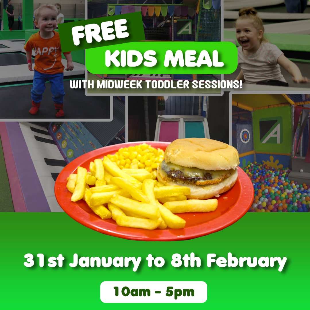 Ascent Trampoline Park (@ascentpark) on Twitter photo ⭐️ FREE kids meal with Toddler Sessions this week! ⭐️
Looking for a day out with your little one this week? Our meal offer means that you can have 2 hours' access to all of our features AND a kids meal for only £6.45!
💻 ascentpark.my.site.com/kiosk/s/
📞 01253 768868 ⭐️ FREE kids meal with Toddler Sessions this week! ⭐️
Looking for a day out with your little one this week? Our meal offer means that you can have 2 hours' access to all of our features AND a kids meal for only £6.45!
💻 ascentpark.my.site.com/kiosk/s/
📞 01253 768868