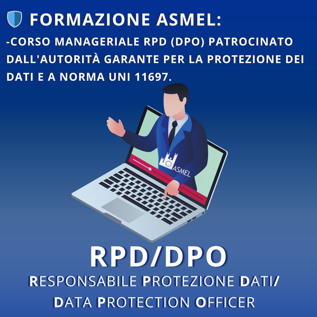 AsmelComuni's tweet image. 🔒 Privacy Comuni : Asmel offre supporto RPD/DPO

Da anni, Asmel fornisce supporto a numerosi #Comuni e #società partecipate per garantire la #conformità normativa e tecnica in materia di #protezione dei #dati personali.

📩 Per info: dpo@asmel.eu

#SicurezzaInformatica #Privacy