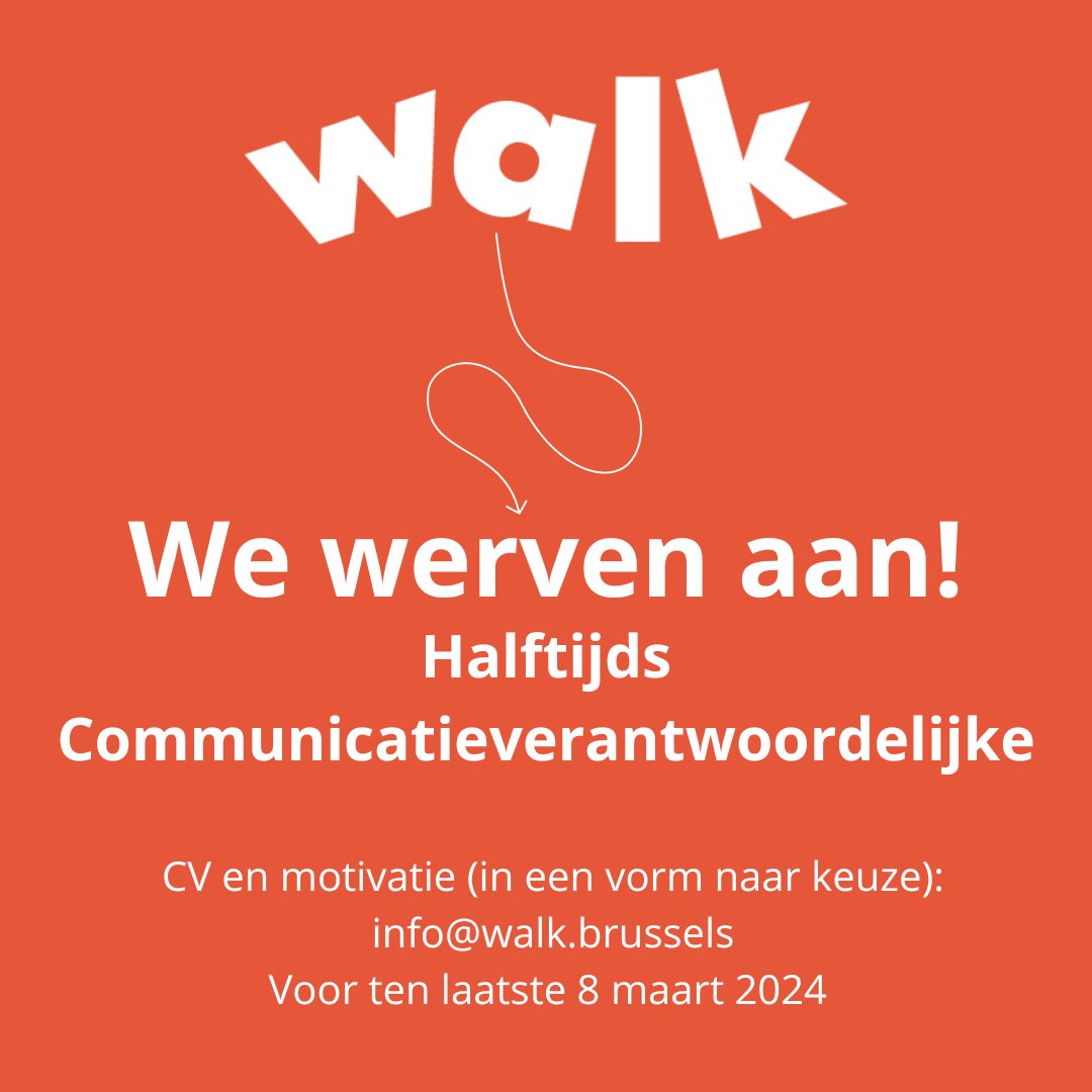 #job Vind je dat #Brussel beter bewandelbaar moet worden? Heeft  onze hoofdstad geen geheimen voor jou? Heb je veel creatieve ideeën om  onze communicatie te versterken? Dan is dit de job voor jou. Kom ons geweldige team vervoegen.
nl.walk.brussels/post/walk-werf…