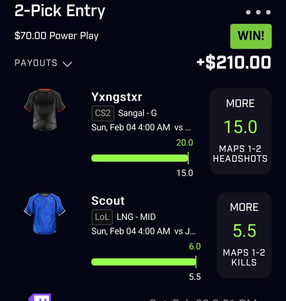 Samuel609687519's tweet photo. Come on baby!🏒💰Greenie!🫡🤑Cash the VIP pick! Join the family!🤝🚀
➡️ https://t.co/Or6niKAE7k
#PrizePicks #GamblingTwitter #FreePicks #NBA #NFL #CSGO #CBB #sportsbetting #sportsbettingpicks #PlayerPropBets #prizepicksplays #prizepickslocks #underddog #Sleeper https://t.co/ZUrNimNAU7