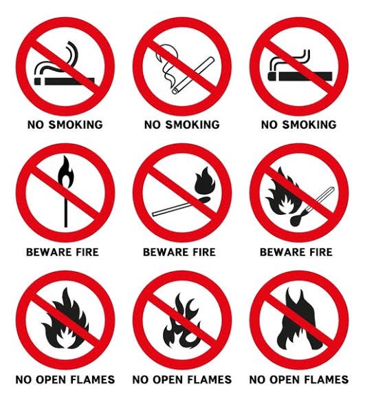 No smoking zones. Clearly designate smoking areas and enforce a strict number smoking policy in non-designated zones. 
Prevent fire hazards and promote a healthier work place.
#NoSmoking 
#SafetyFirst 
#NCOSHAU