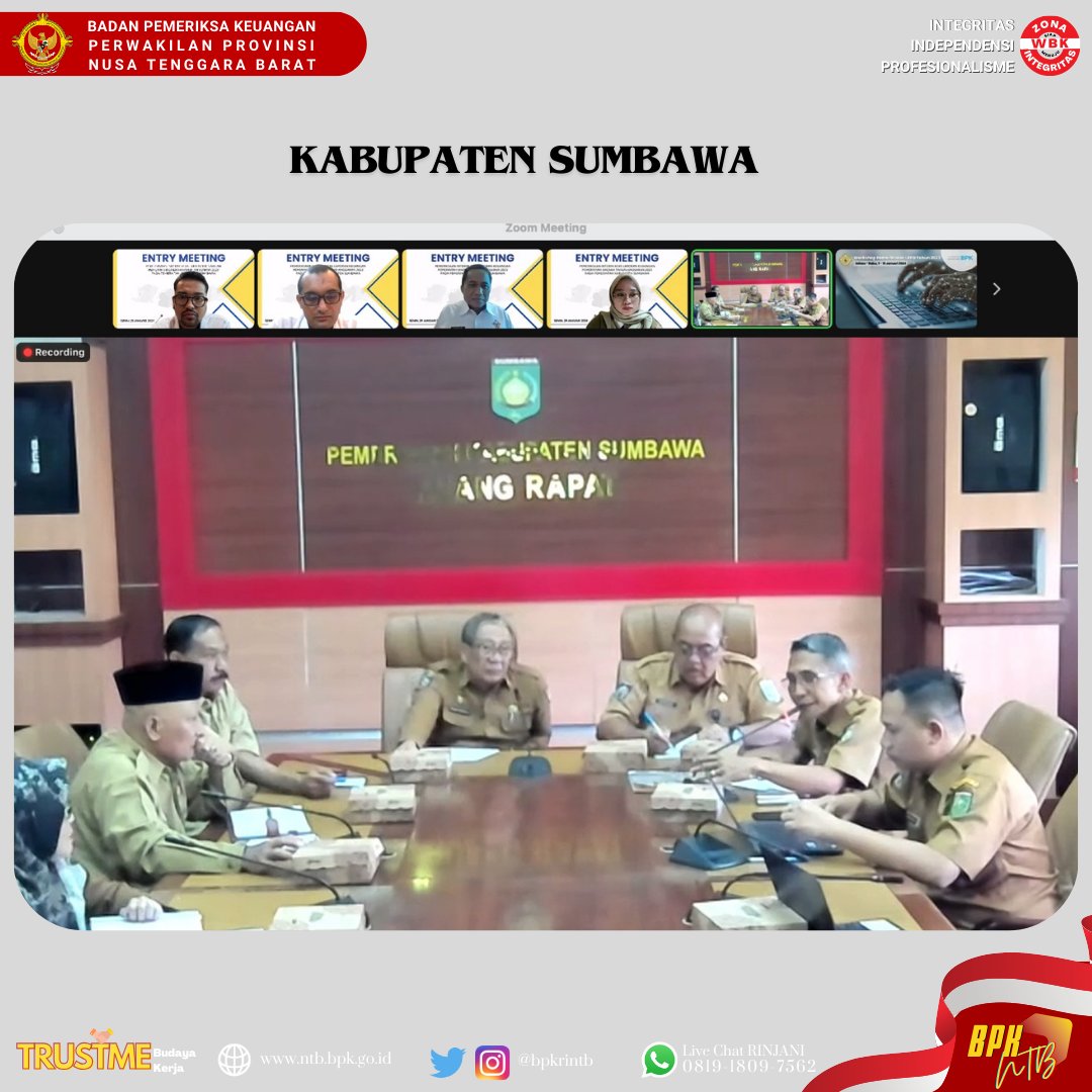 bpkrintb's tweet photo. Dalam sambutannya, Kepala BPK NTB menyampaikan “Selanjutnya kami juga akan selalu mengingatkan bahwa semua pemeriksaan yang telah dilaksanakan BPK akan lebih bermanfaat/berguna apabila diikuti dengan tindak lanjut sebagaimana yang disarankan oleh BPK”.

#bpkri #bpkrintb #trustme https://t.co/Fcice4PDWJ