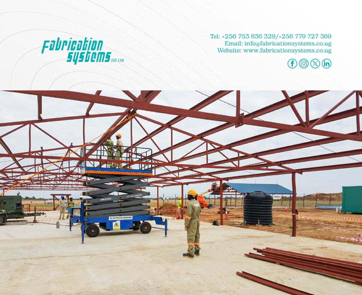 FabricationU's tweet photo. Crafting precision with every weld, our structural steel fabrication project stands tall, merging strength and design seamlessly. 

Building your dream, one beam at a time. 

Call: (+256) 779 727 369/ 703 600 260

#SteelFabrication #SteelStructures #FSUL #FabricationSystems https://t.co/T16h8opgUa