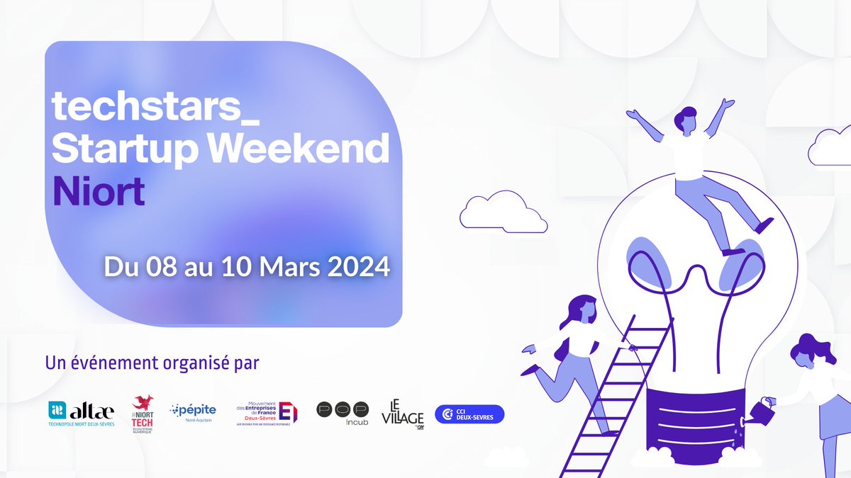 Startup Weekend Niort : créer une startup en 54h ! 🚀

Venez transformer votre idée d'entreprise en réalité avec ce challenge intense. Rendez-vous les 8, 9 et 10 mars pour la 2nde édition du Startup Weekend à Niort.

Pour s'inscrire 👉bit.ly/482Ay34