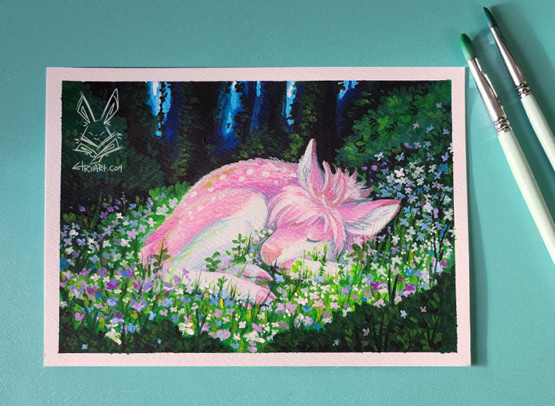 It's hard to believe that <a href="/DandiDeerboi/">Dandelion</a>  can look so... innocent XD🦌🖌️🩷