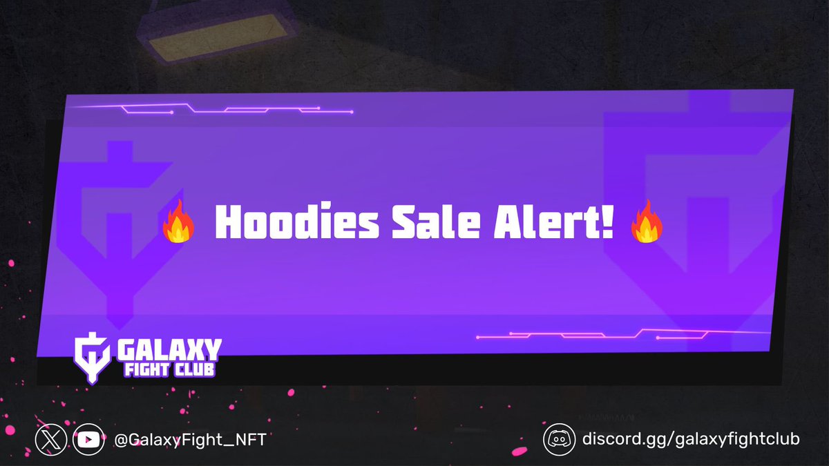 Gm, fighters!

Many of you have been craving some Galaxy Fight Club merch, especially those cozy hoodies. Well, guess what? Your wish has been granted!

Go to our Discord for the Hoodies Sale details 🫡

Act fast, as only 25 hoodies are available. Don't miss out on this chance to