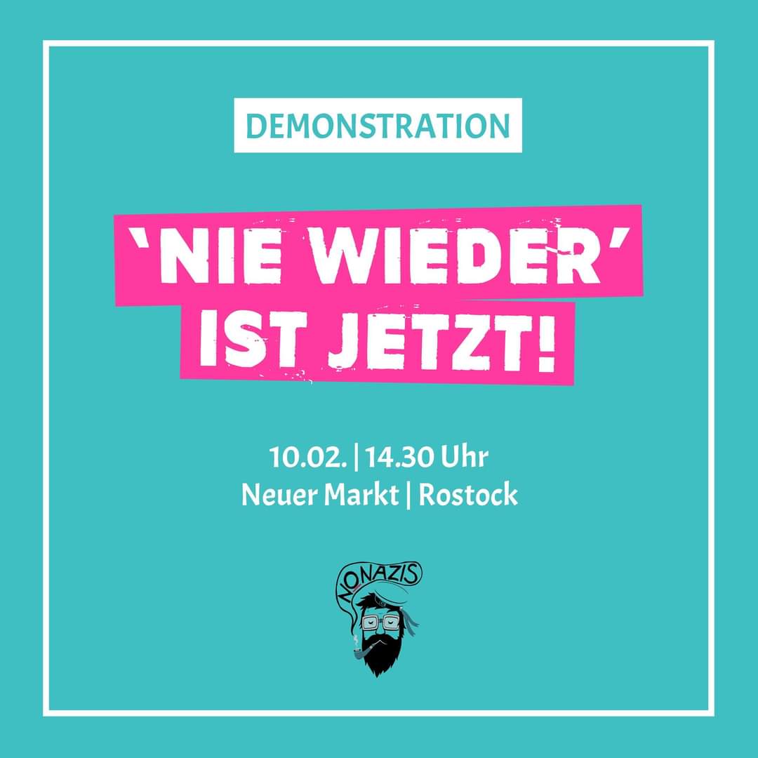 HRONazifrei's tweet photo. Zusammenhalten und zusammenstehen, für Vielfalt und Solidarität - gegen Nationalismus und Ausgrenzung.

Lasst uns gemeinsam dafür ein Zeichen setzen. Kommt am 10.02. um 14.30 Uhr auf den Neuen Markt. Im Anschluss wird es eine Demo durch die Innenstadt geben. #niewiederistjetzt https://t.co/vUknhUnhDO
