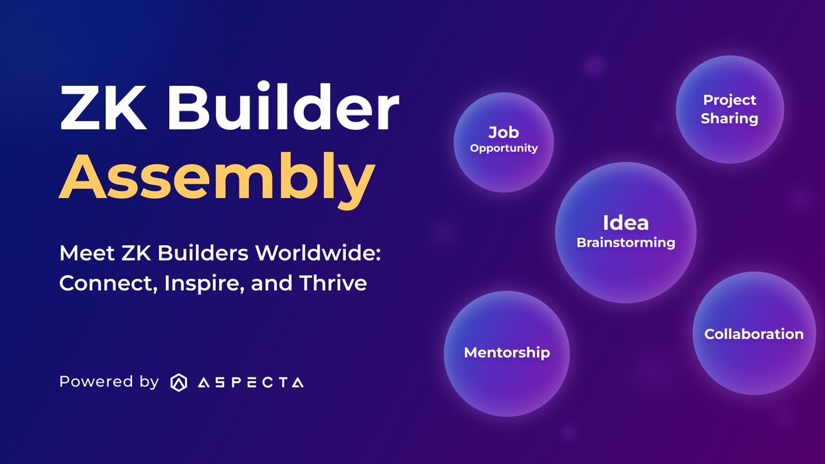 🔥 Calling ZK innovators: #ZKBuilderAssembly is buzzing with excitement as 600+ pioneering ZK builders have joined!

🌏 Link GitHub to discover your ZK building achievements, ignite innovation with builders worldwide &amp; explore the latest trends in ZK 👉 aspecta.id/co/zk-builder-…