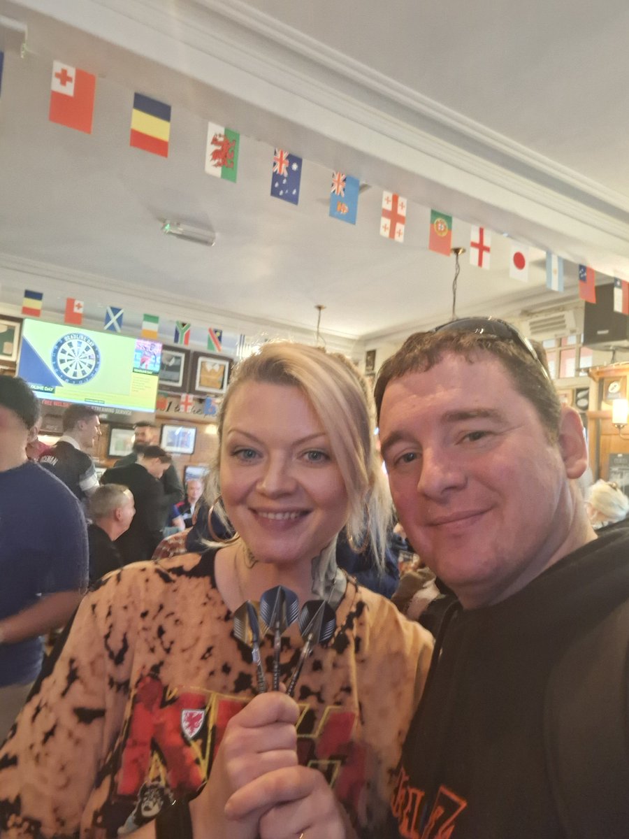 JaceA180's tweet photo. Amazing time at The old arcade and had a blast scoring @PollyJames game, unlucky on missing the D20 for 148 finish, so close 😉 https://t.co/lFHbl7Dwcx
