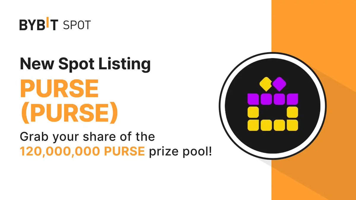 $PURSE will be listed on Bybit Spot Trading! Listing Timeline - Deposits: Opens on Feb 5, 2024, 10AM UTC - Listing: Feb 6, 2024, 10AM UTC - Withdrawals: Opens on Feb 7, 2024, 10AM UTC #Bybit Announcement 👉 announcements.bybit.com/en/article/blt…