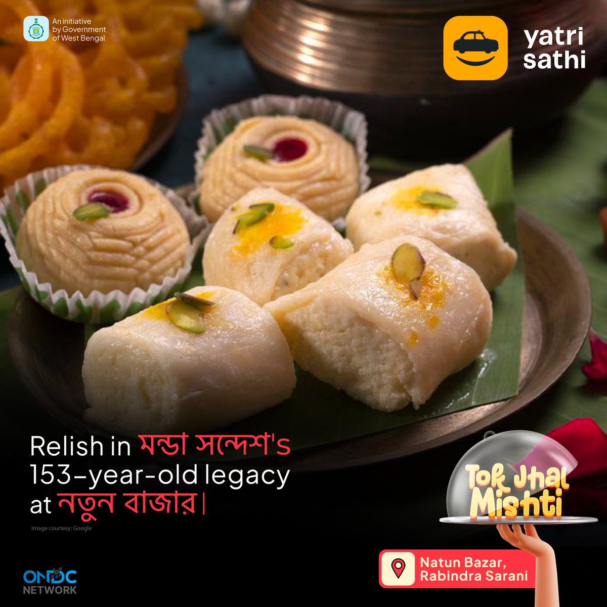 Share this with someone who will go to Jorabagan with you just to have Sandesh! 😋😋  

#Foodie #Food #KolkataFood #YatriSathi #AmarShohorAmarSofor #FoodTrails #KolkataDiaries