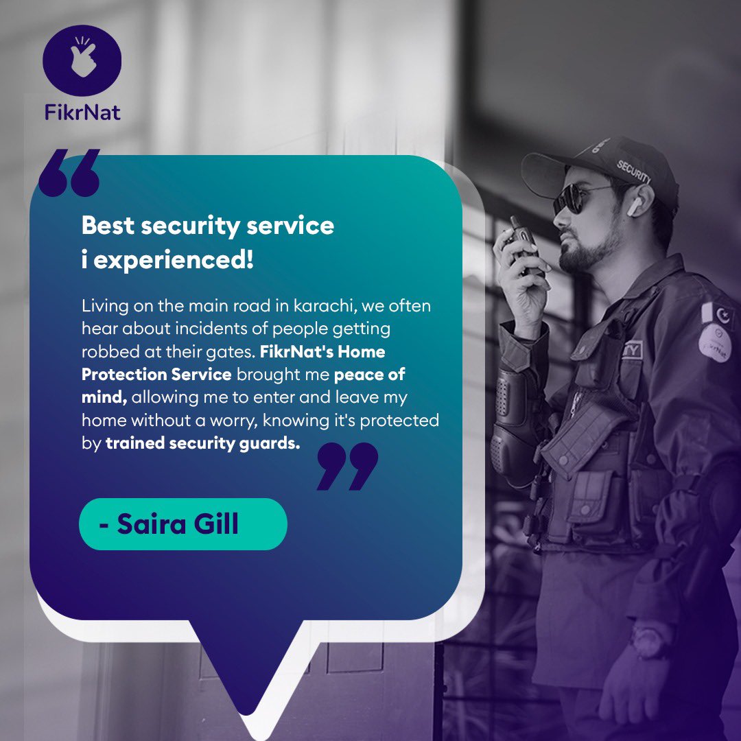 Embrace a life free from fear, where your security is our priority. Never compromise on safety, no matter your location. Safeguard yourself and your loved ones by choosing FikrNat's home protection services.

Download Now:
bit.ly/3P4CYIq

#FikrNat #SecurityFikrFree