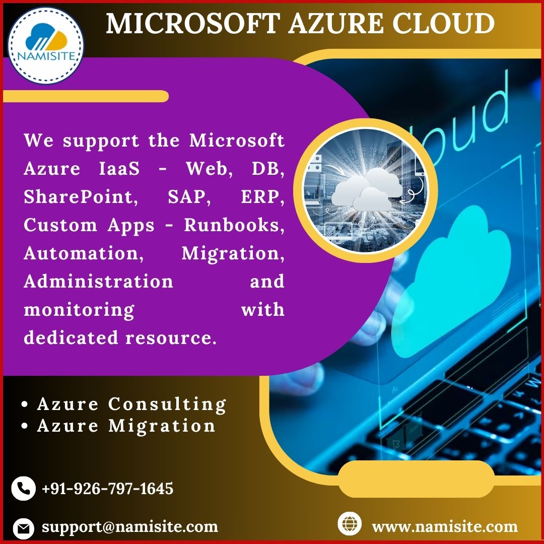 NAMISITE1's tweet photo. Azure Cloud Service Provider in Greater Noida.
Email Id: -support@namisite.com
Phone No:- India-+91-926-797-1645
visit: https://t.co/aVZCt6UrDV
#email #azure #azurecloud #azurecloudservice #azure #azurefundamentals #azuresql #cloudservices #cloudarchitecture #cloudmigration https://t.co/EmtSB2eCVA
