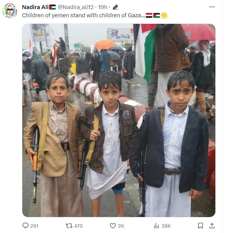 It's 2024, and global anti-imperialist leftists glorify the use of child soldiers for Jihad by men who own slaves and execute women for their clothing choices.