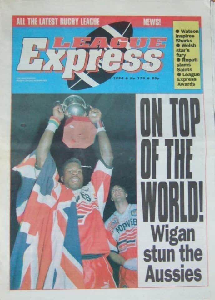 NRDCollectables's tweet photo. League Express - On top of the world! And a Weekend Leaguer  Wigan win the World Club Challenge in Brisbane with a 20-14 victory in Australia https://t.co/1Do6UFXP9J