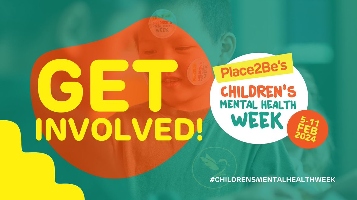 It’s #ChildrensMentalHealthWeek! Visit childrensmentalhealthweek.org.uk to find out more about how to get involved and help @Place2Be to raise awareness of the importance of children and young people’s #MentalHealth.