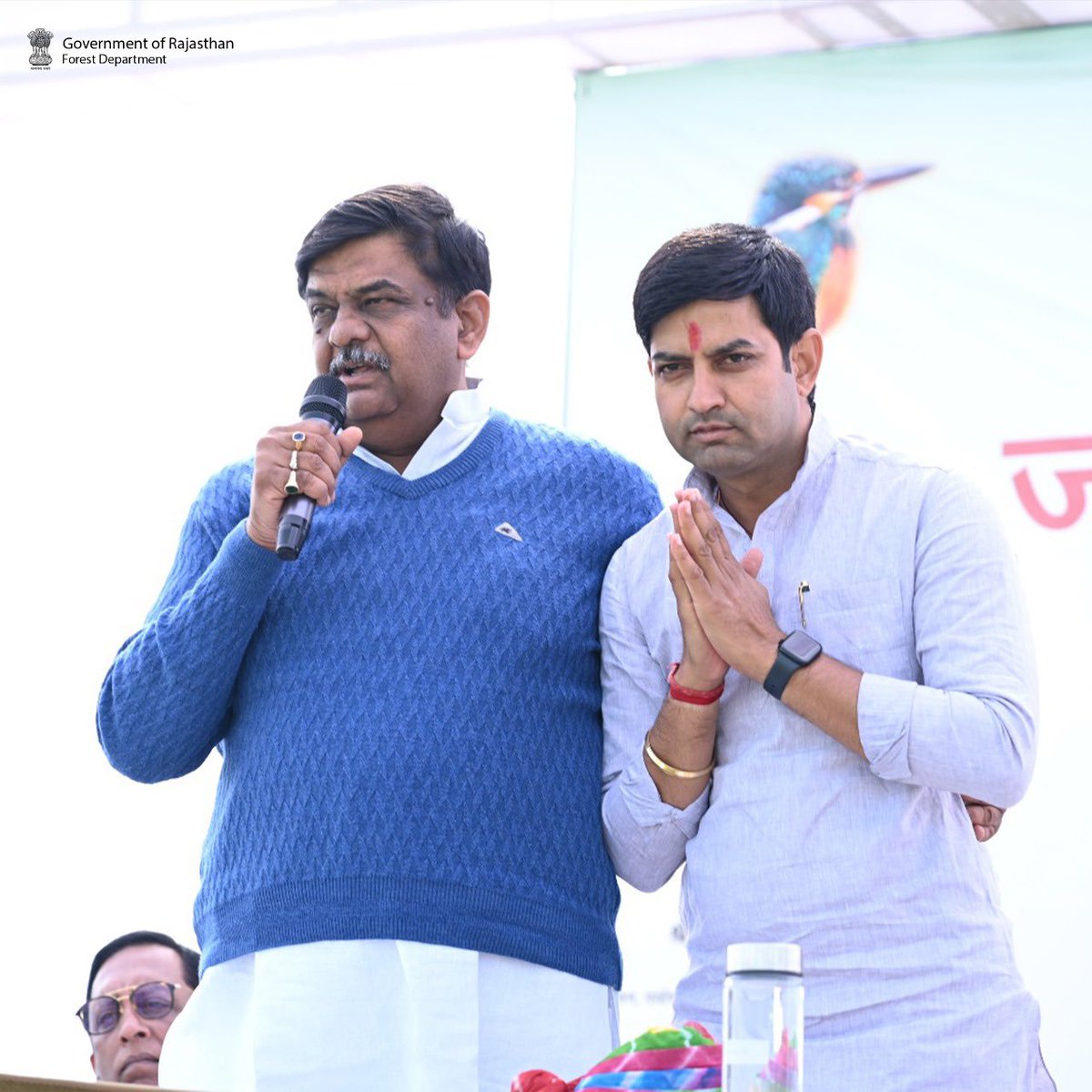 ForestRajasthan's tweet photo. वन विभाग मंत्री माननीय श्री संजय शर्मा जी एवं माननीय विधायक, बगरु, श्री कैलाश वर्मा जी की गरिमामय उपस्थिति में, वेटलैण्ड बीड मुहाना में जयपुर पक्षी पर्व का आयोजन किया गया। https://t.co/BXkPu2FuZQ