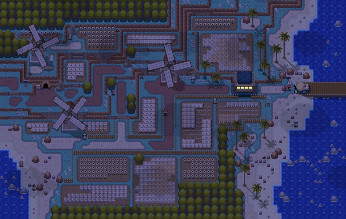 Reds_Chronicles's tweet image. Route 11, revue et corrigée !
Le point le plus étroit de Kanto !

#PSDK #fangame