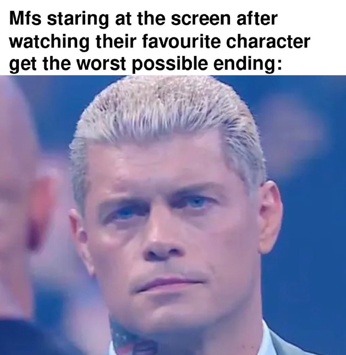 Feels bad bros… #WeWantCody #WrestleMania <a href="/CodyRhodes/">Cody Rhodes</a>