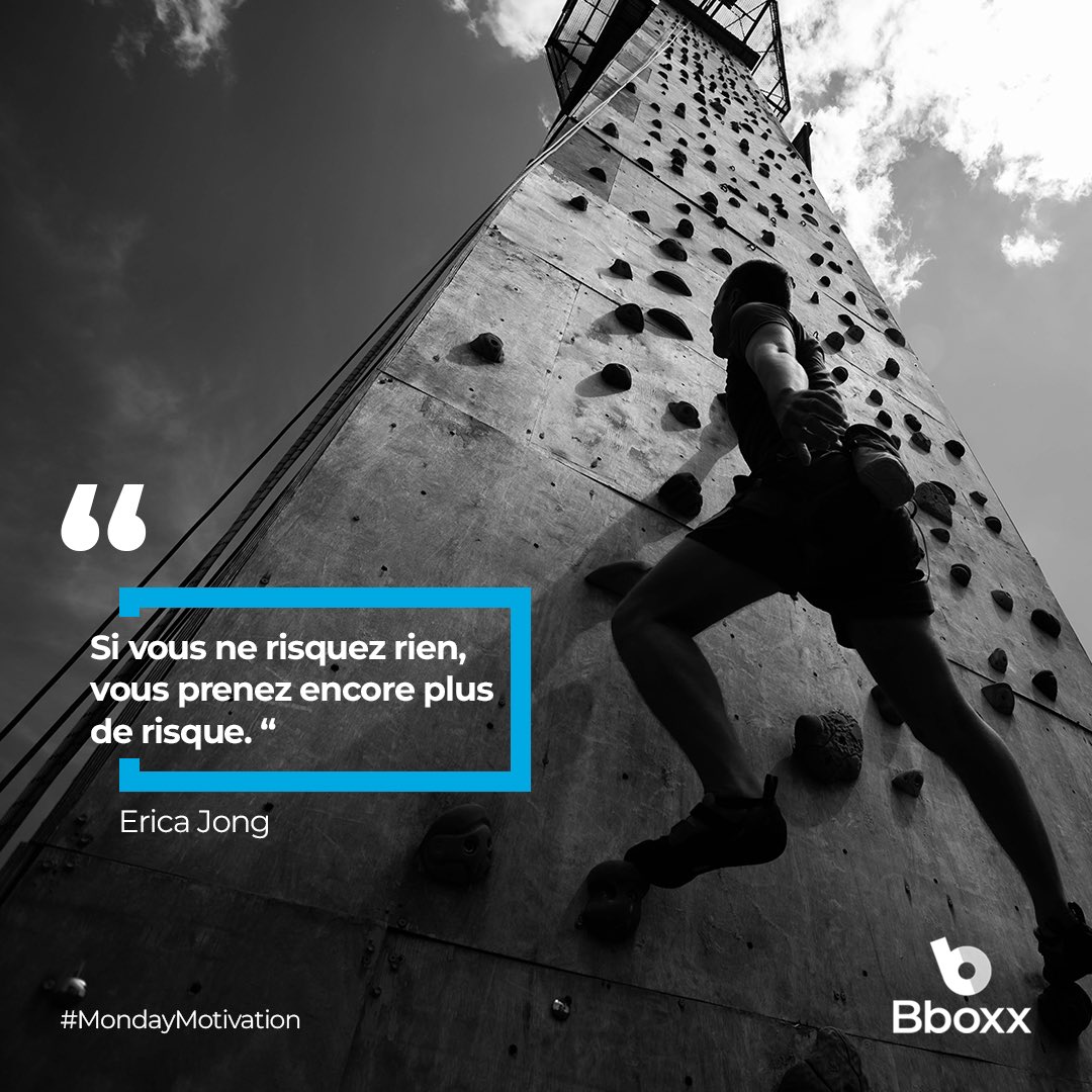 La vie est une aventure, et les risques font partie du voyage. 

Soyez audacieux, saisissez les opportunités qui se présentent à vous et vivez votre vie pleinement !

Bon début de semaine.

#MondayMotivation <a href="/BBOXX_RDC/">Bboxx RDC</a>