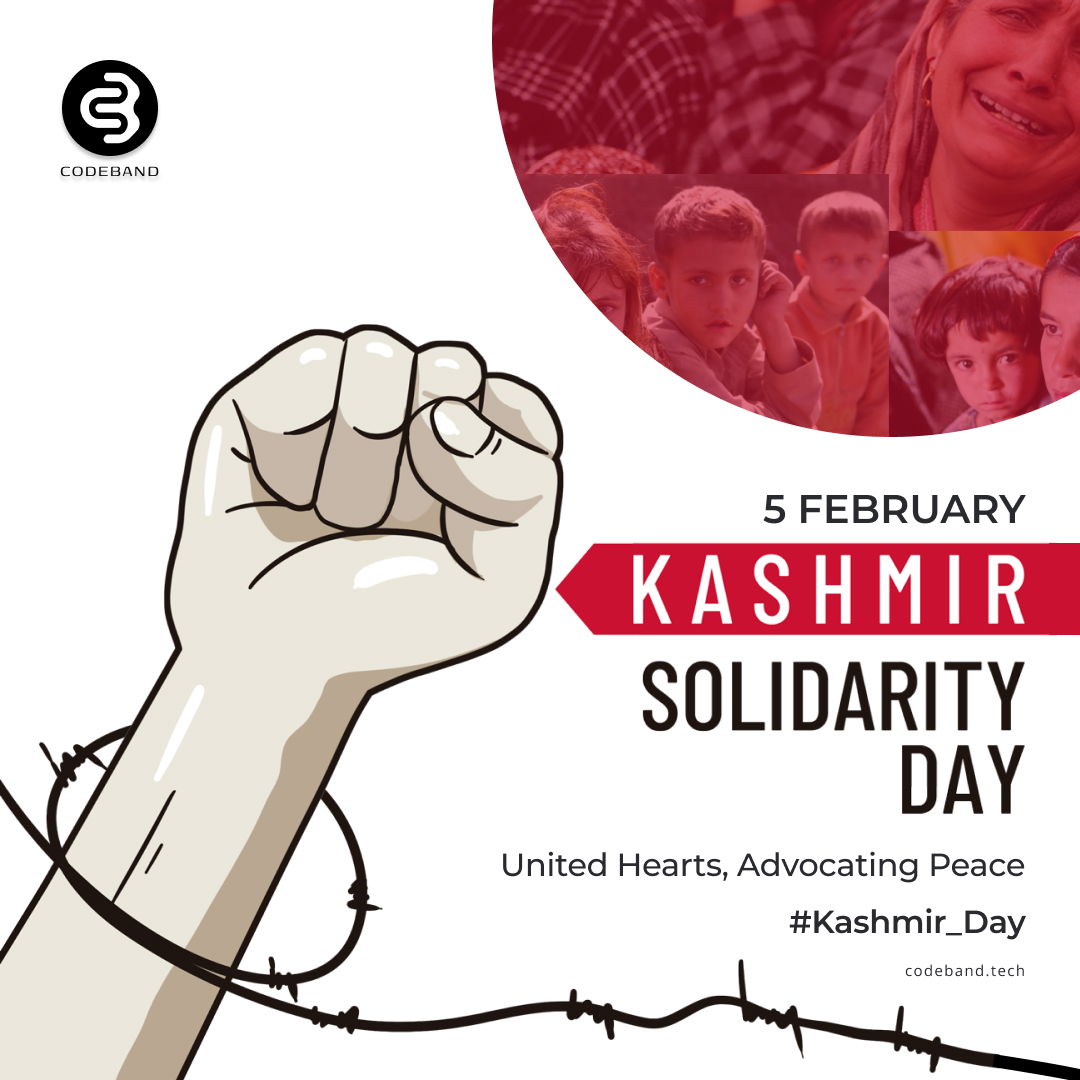 codebandtech's tweet image. &quot;In the heart of conflict, we stand united for peace. #KashmirSolidarityDay 🤝🕊️&quot;

Connect with us:

Email: info@codeband.tech
Community: lnkd.in/grGk966w
Instagram: lnkd.in/gvQaYkpK
Twitter: lnkd.in/gYFQSZDk
#codeband #softwaredevelopment #websitedevelopment