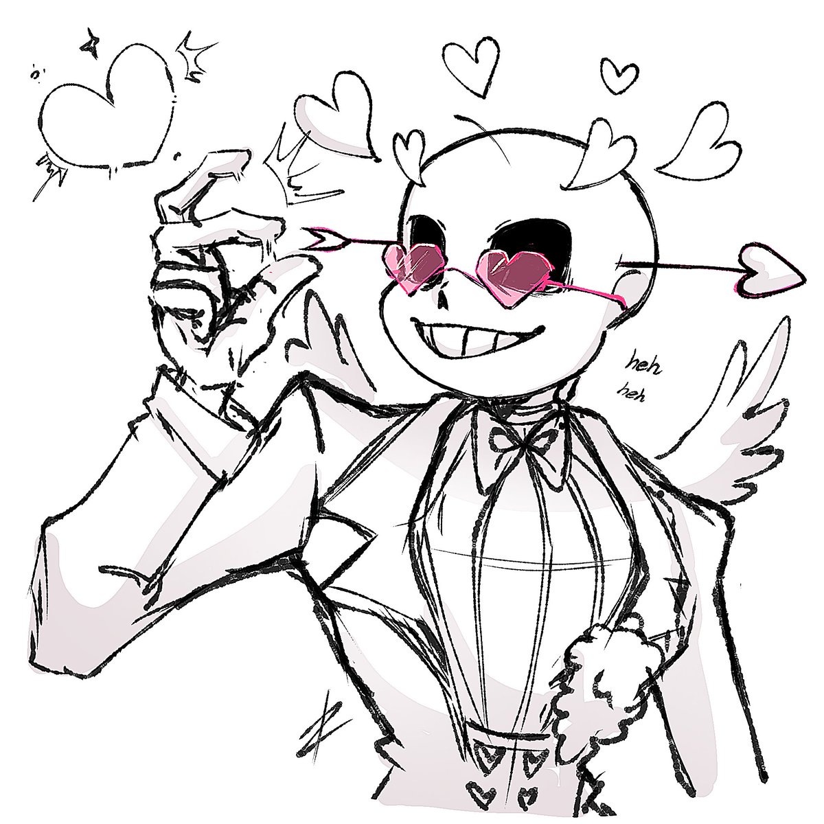 Yippy_768PP's tweet photo. 🕯Doodle fanart [Cupid sans]💓💕💗🌸 https://t.co/Hz7kjuJwLt