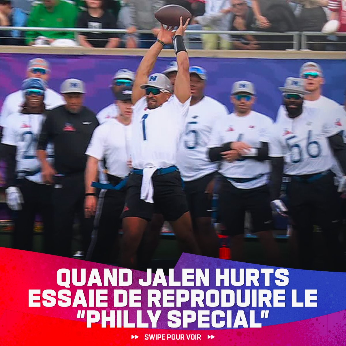 NFLFrance's tweet photo. Petite réminiscence du Super Bowl LII... Sans succès 😅
Jalen Hurts s'improvise wide receiver lors du Pro Bowl, CeeDee Lamb lui lance la balle et... Oups 😬
@JalenHurts | @_CeeDeeThree
#NFL #NFLFR #NFLFrance #NFLExtra #ProBowl https://t.co/GlykCCbTvo