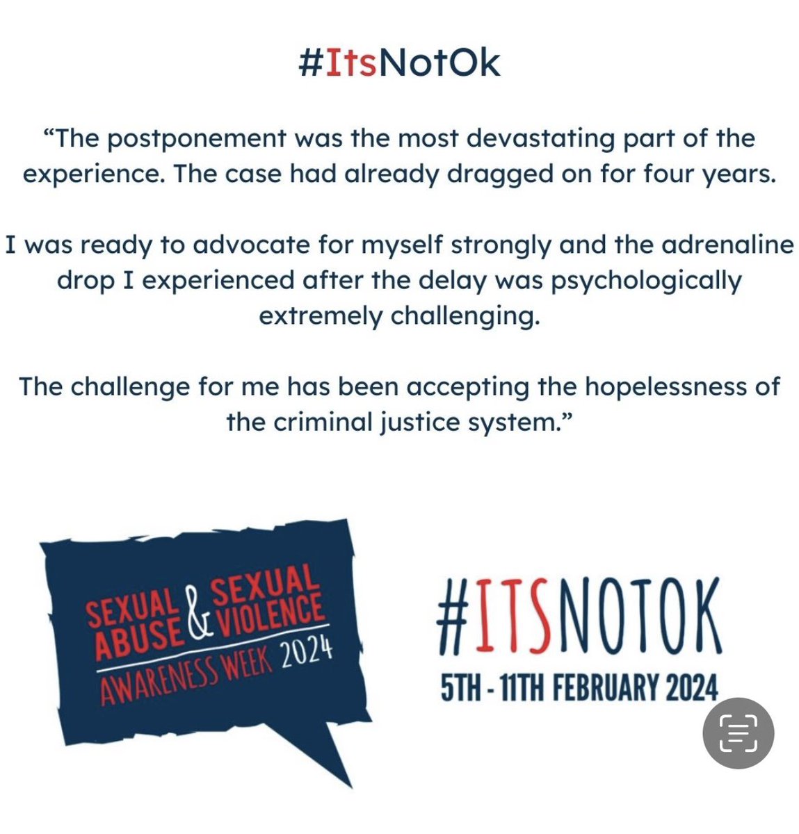 Going to court is a traumatic experience for victims, &amp; court delays compound that trauma and erodes trust in justice system. I have been calling on Govt to introduce specialist rape courts &amp; fast-track rape cases.#ItsNotOk to delay justice and recovery  telegraph.co.uk/news/2024/02/0…