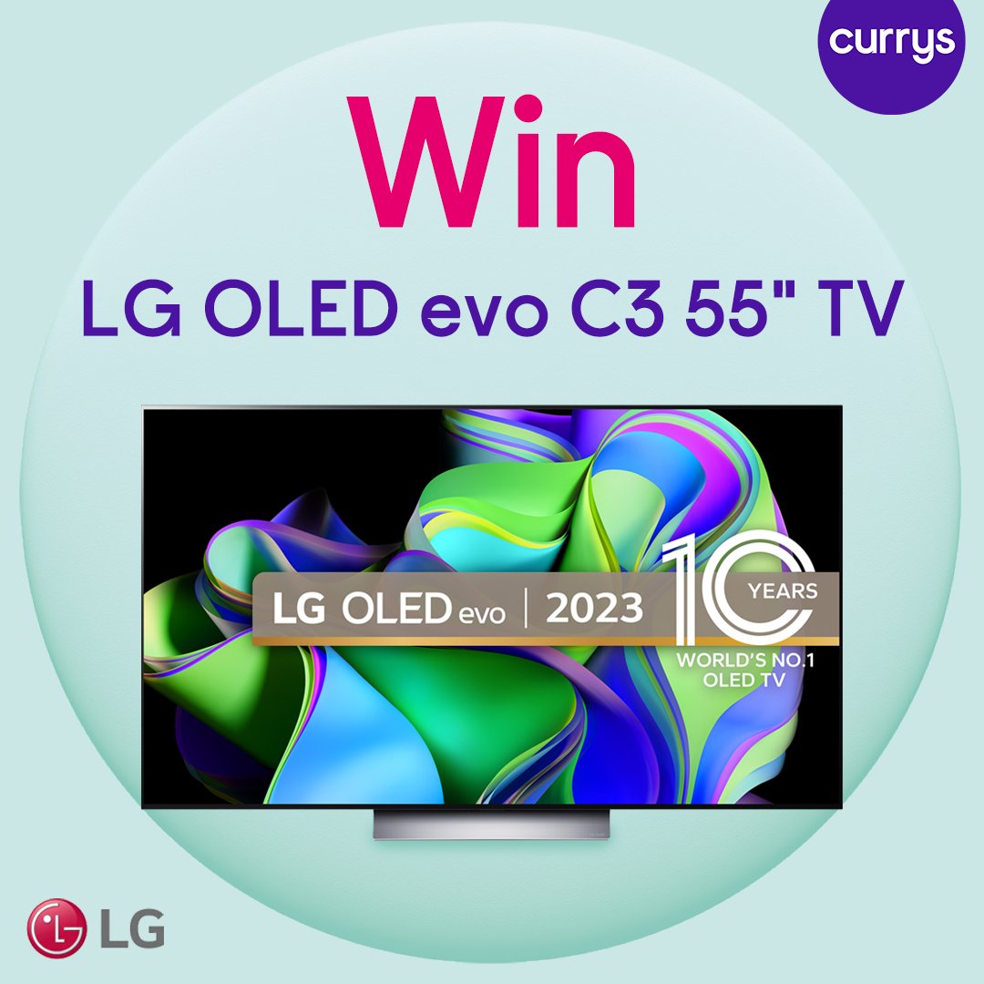 It's competition time! 📺📽️

We're giving away an LG OLED evo C3 55'' TV and here's how you can win: 

1) Follow @Currys

2) Like and reply to this post letting us know your all-time favourite TV Show, using #CurrysLG