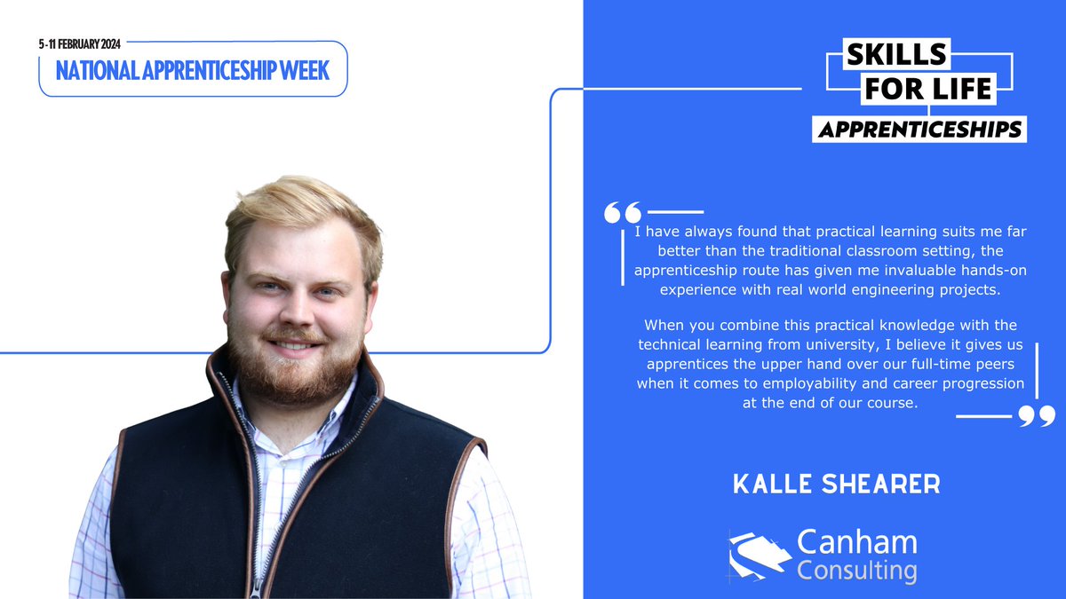 Canham Consulting (@canham_norwich) on Twitter photo This week is the 17th annual #NationalApprenticeshipWeek.
#Apprenticeships offer a unique pathway for acquiring knowledge and investing in one's future. We asked two of our apprentices for their thoughts on the advantages it has given them.
#NAW24 <a href="/Apprenticeships/">Apprenticeships</a> <a href="/AppsNorfolk/">Apprenticeships Norfolk</a> This week is the 17th annual #NationalApprenticeshipWeek.
#Apprenticeships offer a unique pathway for acquiring knowledge and investing in one's future. We asked two of our apprentices for their thoughts on the advantages it has given them.
#NAW24 <a href="/Apprenticeships/">Apprenticeships</a> <a href="/AppsNorfolk/">Apprenticeships Norfolk</a>