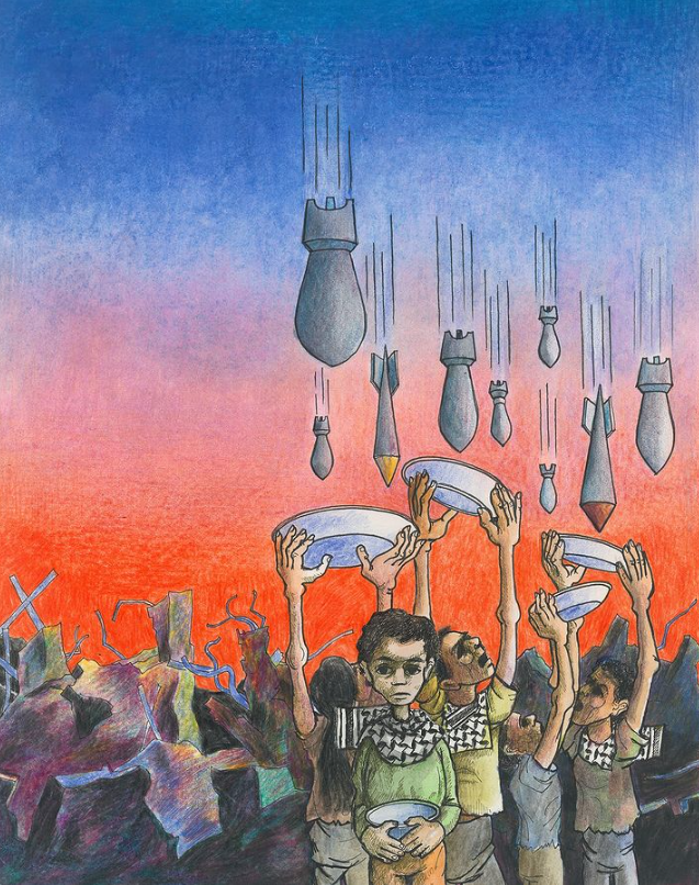 BDS_Arabic's tweet photo. بينما يستمر العدو الإسرائيلي بحربه الإبادية على أهلنا في قطاع غزة ويطبق عليهم الحصار بالشراكة مع الأنظمة العربية المتواطئة، يساهم التحالف الغربي الذي يسلّح ويموّل ويحمي العدوّ من المساءلة في هذه الإبادة بتجويع الفلسطينيين.. 1/7🧵 https://t.co/7sOc2YPm9P