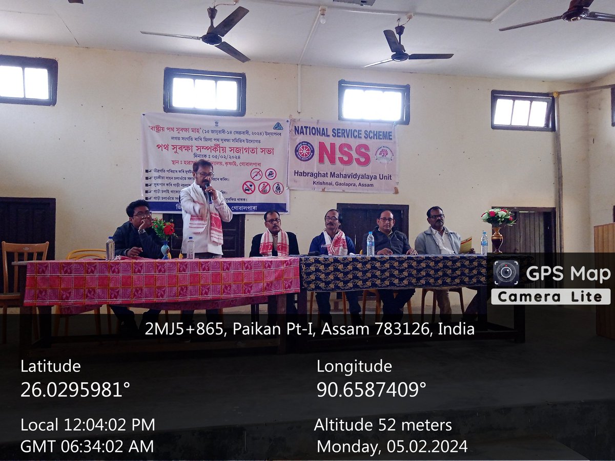 NSSHabraghat's tweet photo. Road safety awareness campaign by DTO, Goalpara Assam with association NSS Unit Habraghat Mahavidyalaya, Krishnai, Goalpara Assam today on 5th February 2024. https://t.co/WQgbKfKTEE