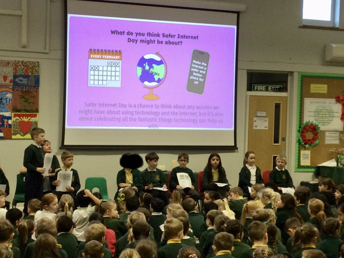 Our digital leaders informing and discussing with our children how to navigate the Internet safely. Well done guys.