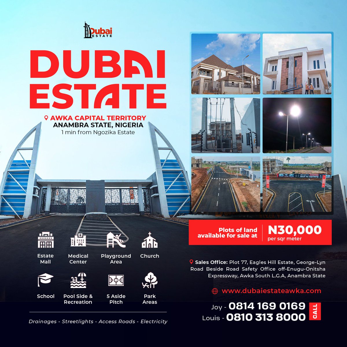 GSS_Group__'s tweet photo. Enjoy the benefits of a thriving community in Dubai Estate, the first choice for affordable luxury living. 

Buy, build and live in Dubai Estate, Awka Anambra today. A plot of 500SQMs is still N15 million. 

Contact;
Joy: 0814 169 0169 
Louis: 0810 313 8000

Nicki Minaj Seun Kuti https://t.co/1yeuFDxBYa