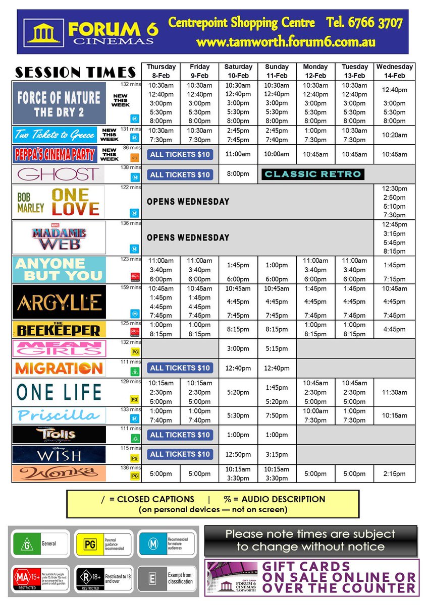 Forum 6 Cinemas Tamworth tweet media