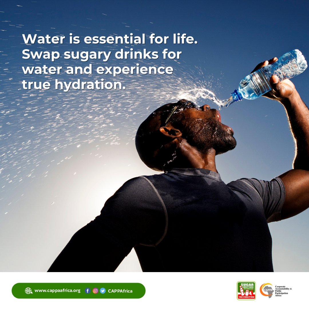 Quench your thirst the healthy way!  Make the switch from sugary drinks to water and embrace true hydration. 
#SSBTax #SSBTaxSaves