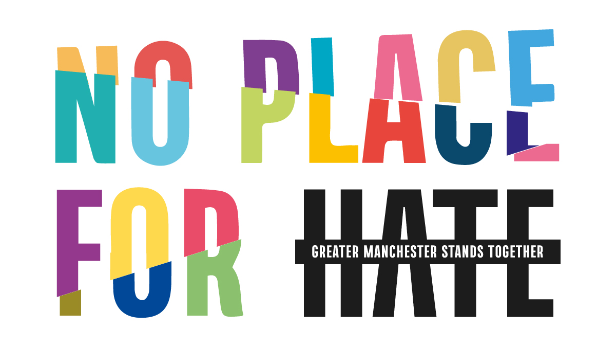 It's #HateCrimeAwarenessWeek. We're standing up against hate. No hate crime should be tolerated. Together, let's make Greater Manchester a community where we support each other. #HateCrimeAwareness #UnityInManchester