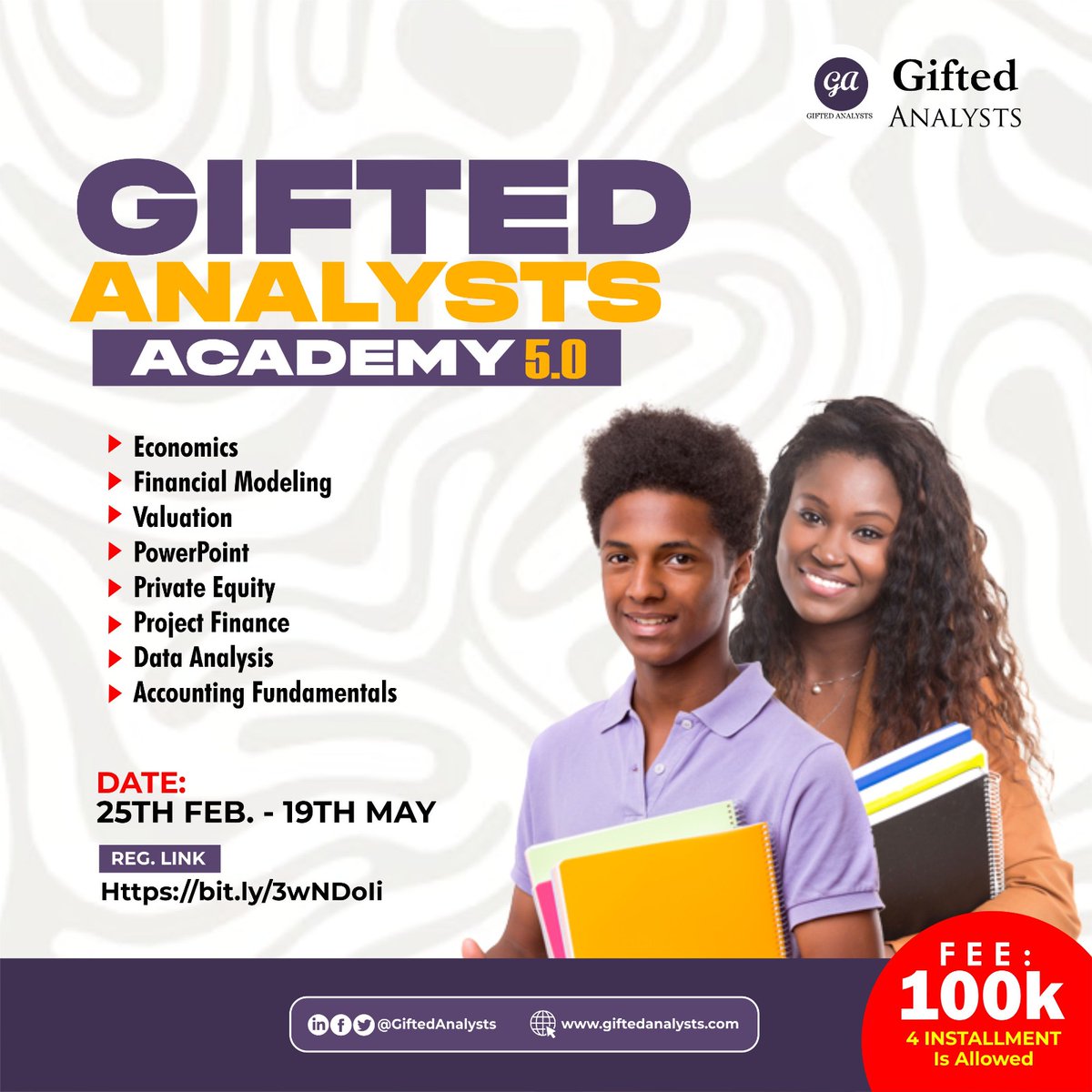 Good morning, everyone. Wishing you a productive start to the week. The application for the Gifted Analyst Academy Program 5.0 remains open. To register, kindly follow the link below. lnkd.in/dXThg2bx Thank you for your attention and participation.