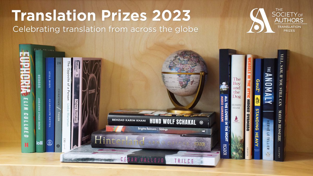 Announcing the Translation Prizes 2023 winners. Nine translators and one editor are awarded prizes for translating from seven languages, and along with the runners-up, share a prize fund of £28,000. See the full list of winners here: authr.uk/TPrizesWinners… #TranslationPrizes