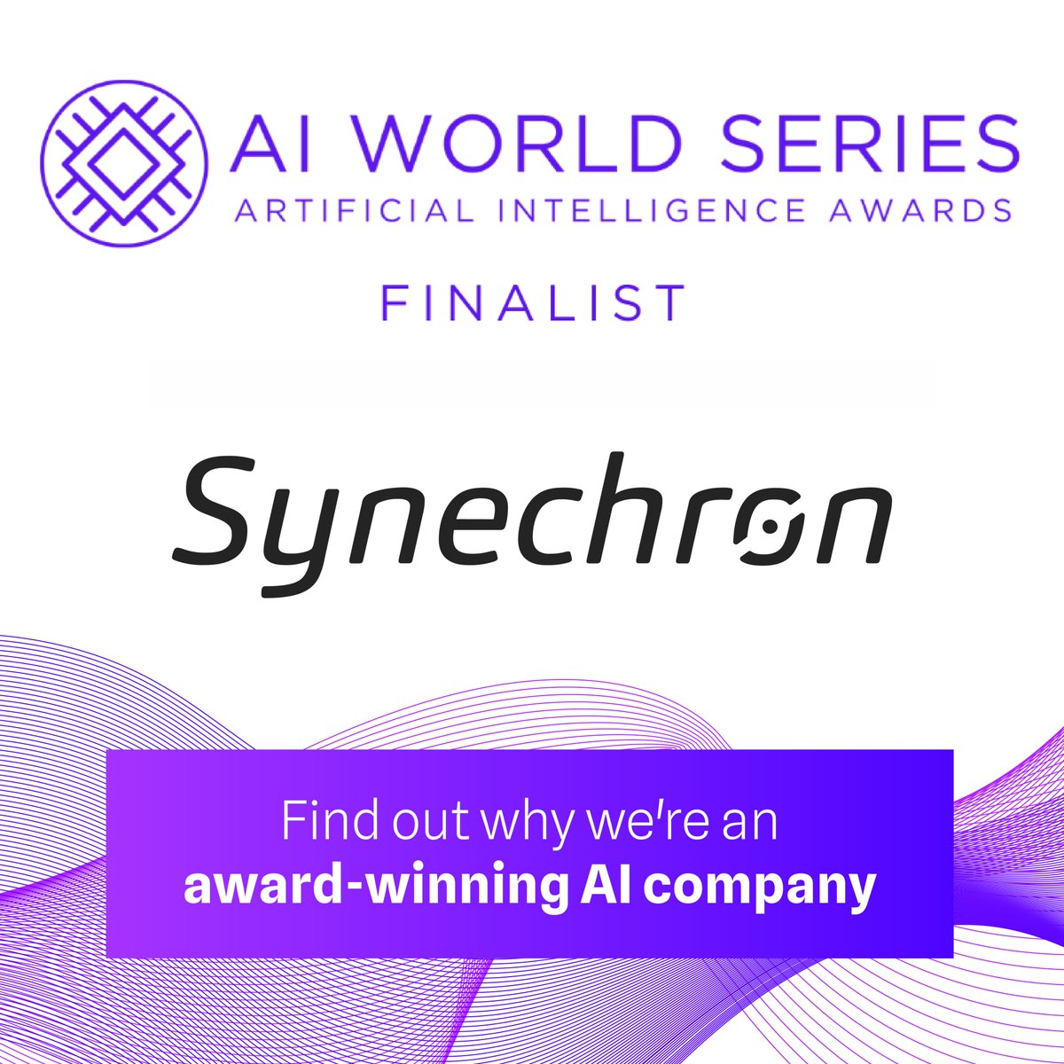 Synechron's tweet photo. Thrilled that Synechron is a finalist in the #AI World Series Artificial Intelligence Awards – from Arcet Global, Dubai, UAE -- in the ‘Best Use of AI in Risk’ category, for our #RiskTech.AI Accelerators program. Find out why we’re winning praise!
https://t.co/01mEajPW3C https://t.co/grn3SPwuCj